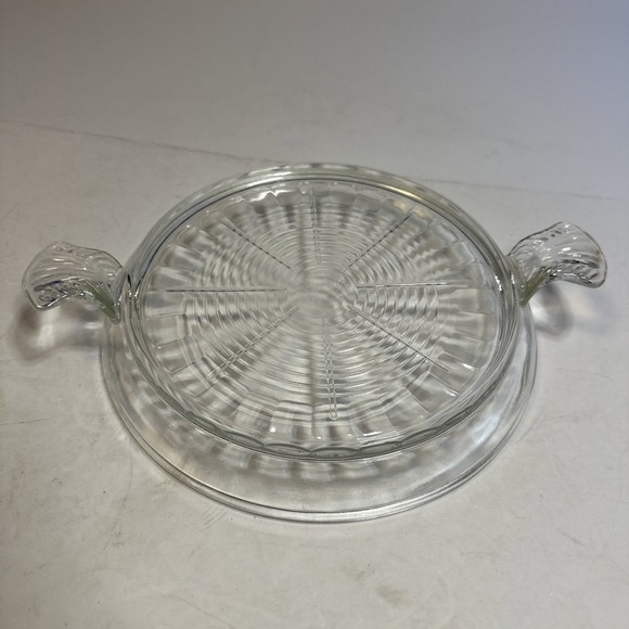Fire King Other - VTG 1940's Fire King Clear Glass Trivet/Hot Plate For A Pan With A 6in Diameter
